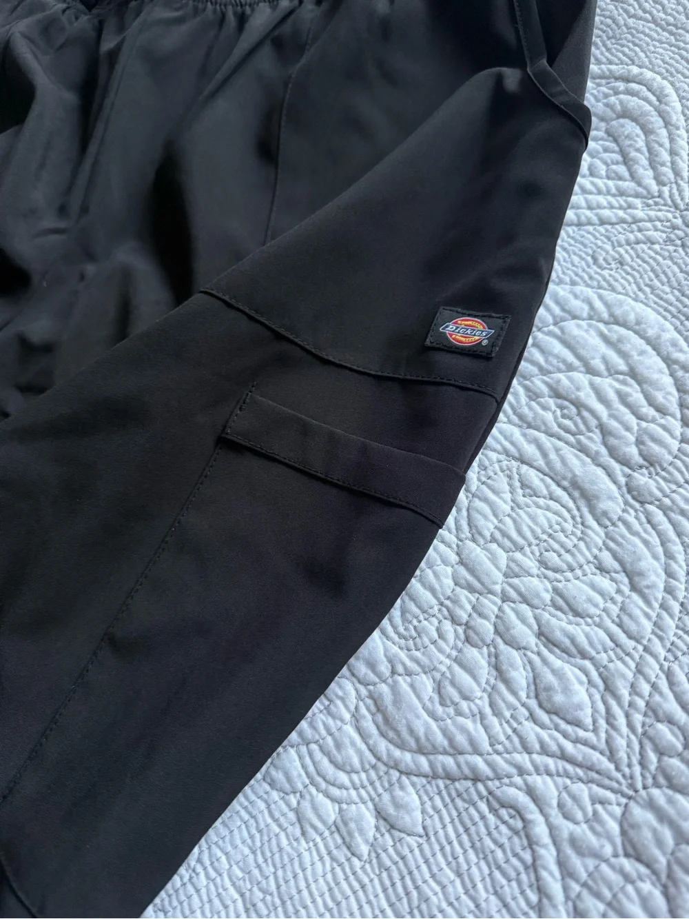 Dickies EDS NXT BLACK Men's Mid Rise Cargo Jogger Scrub Pants Sz Large